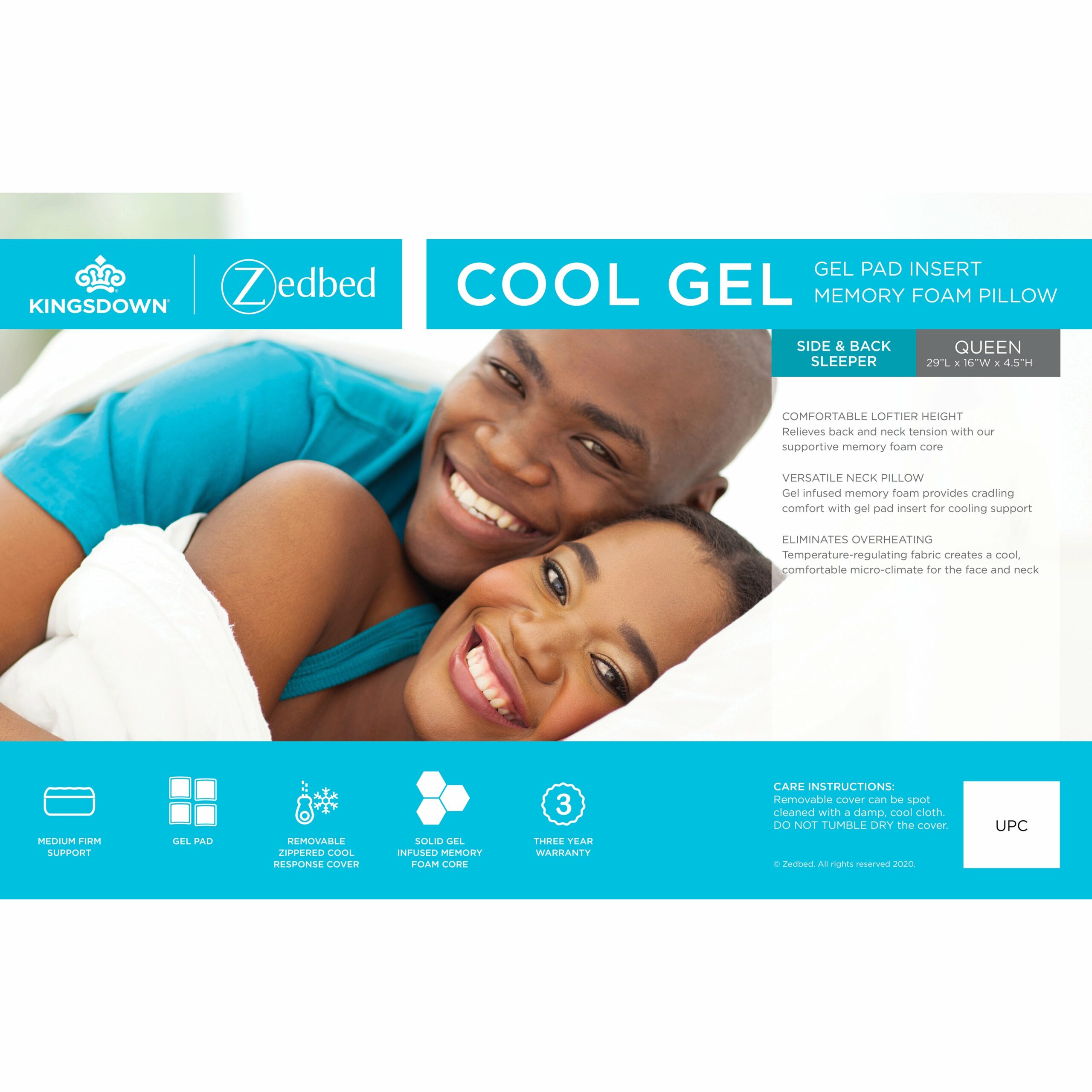 Cool Gel Infused Memory Foam Pillow